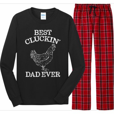 Best Cluckin' Dad Ever Funny Father's Day Chicken Farm Long Sleeve Pajama Set