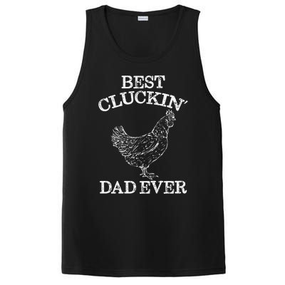 Best Cluckin' Dad Ever Funny Father's Day Chicken Farm PosiCharge Competitor Tank