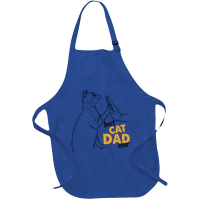 Best Cat Dad Ever Cat Father Cat Lovers Cat Dad Gift Full-Length Apron With Pockets