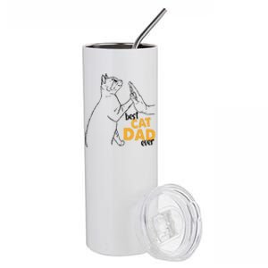 Best Cat Dad Ever Cat Father Cat Lovers Cat Dad Gift Stainless Steel Tumbler