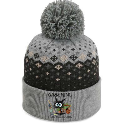 Black Cat Do Gardening Because Murder Is Wrong (1) The Baniff Cuffed Pom Beanie