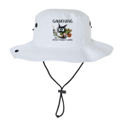 Black Cat Do Gardening Because Murder Is Wrong (1) Legacy Cool Fit Booney Bucket Hat