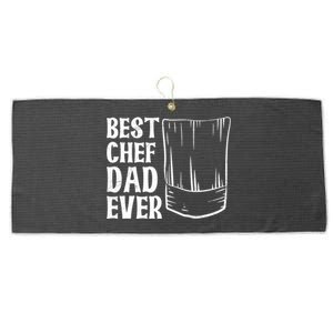 Best Chef Dad Ever Quote Chef Dad Gift Large Microfiber Waffle Golf Towel