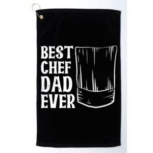 Best Chef Dad Ever Quote Chef Dad Gift Platinum Collection Golf Towel