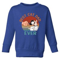 Best Cat Dad Ever Fist Bump Daddy With Four Cats Cute Funny Gift Toddler Sweatshirt