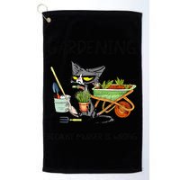 Black Cat Do Gardening Because Murder Is Wrong Golf Towel