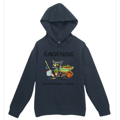 Black Cat Do Gardening Because Murder Is Wrong Urban Pullover Hoodie