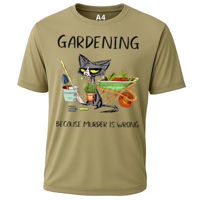 Black Cat Do Gardening Because Murder Is Wrong Performance Shirt