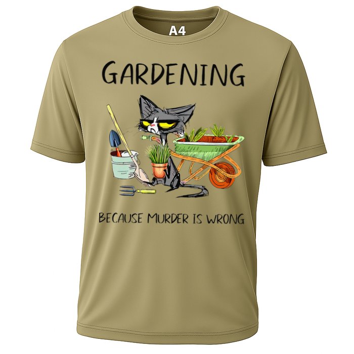 Black Cat Do Gardening Because Murder Is Wrong Performance Shirt
