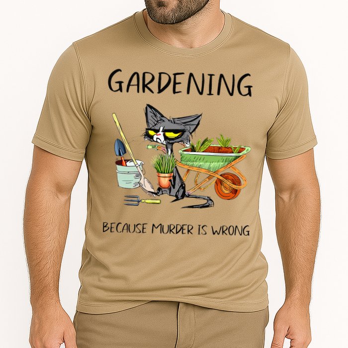 Black Cat Do Gardening Because Murder Is Wrong Performance Shirt