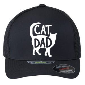 Best Cat Dad Fathers Day Kitty Daddy Papa Christmas Flexfit Unipanel Trucker Cap