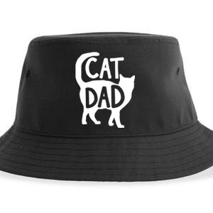 Best Cat Dad Fathers Day Kitty Daddy Papa Christmas Sustainable Bucket Hat