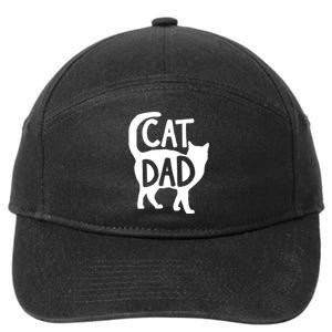 Best Cat Dad Fathers Day Kitty Daddy Papa Christmas 7-Panel Snapback Hat