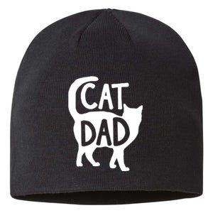 Best Cat Dad Fathers Day Kitty Daddy Papa Christmas Sustainable Beanie