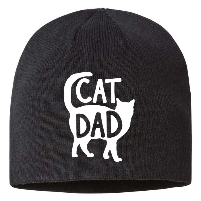 Best Cat Dad Fathers Day Kitty Daddy Papa Christmas Sustainable Beanie