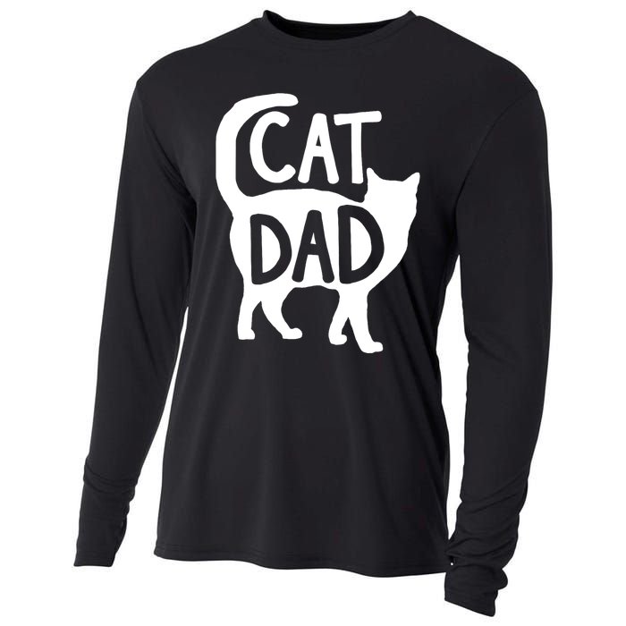 Best Cat Dad Fathers Day Kitty Daddy Papa Christmas Cooling Performance Long Sleeve Crew