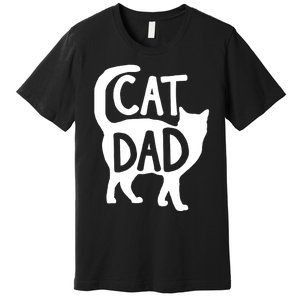 Best Cat Dad Fathers Day Kitty Daddy Papa Christmas Premium T-Shirt