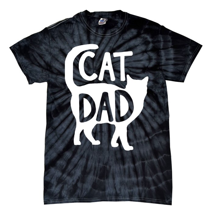 Best Cat Dad Fathers Day Kitty Daddy Papa Christmas Tie-Dye T-Shirt