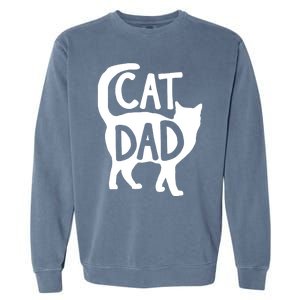 Best Cat Dad Fathers Day Kitty Daddy Papa Christmas Garment-Dyed Sweatshirt