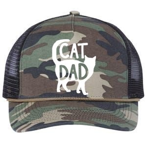 Best Cat Dad Fathers Day Kitty Daddy Papa Christmas Retro Rope Trucker Hat Cap