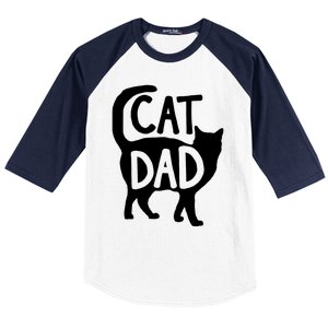 Best Cat Dad Fathers Day Kitty Daddy Papa Christmas Baseball Sleeve Shirt