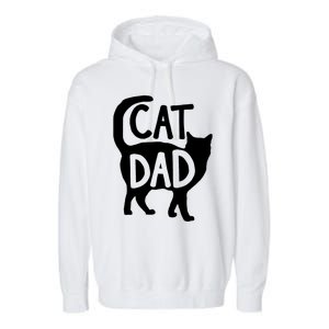 Best Cat Dad Fathers Day Kitty Daddy Papa Christmas Garment-Dyed Fleece Hoodie