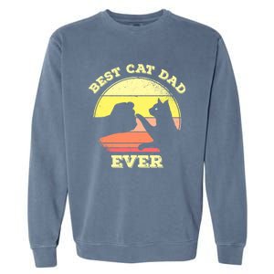 Best Cat Dad Ever Cute Cat Lover Garment-Dyed Sweatshirt