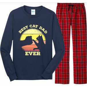 Best Cat Dad Ever Cute Cat Lover Long Sleeve Pajama Set