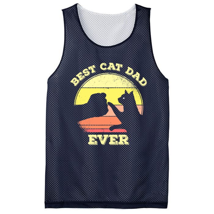 Best Cat Dad Ever Cute Cat Lover Mesh Reversible Basketball Jersey Tank