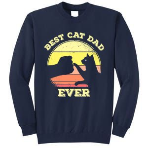 Best Cat Dad Ever Cute Cat Lover Tall Sweatshirt