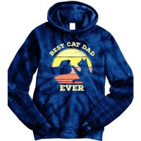 Best Cat Dad Ever Cute Cat Lover Tie Dye Hoodie