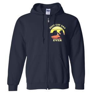 Best Cat Dad Ever Cute Cat Lover Full Zip Hoodie