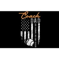 Baseball Coach Dad Like A Normal Dad Only Cooler USA Flag Bumper Sticker