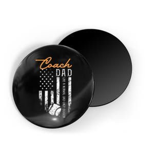 Baseball Coach Dad Like A Normal Dad Only Cooler USA Flag Magnet