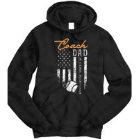 Baseball Coach Dad Like A Normal Dad Only Cooler USA Flag Tie Dye Hoodie