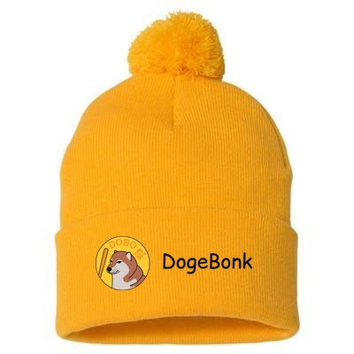 Bonk Coin Dogebonk Solona Pom Pom 12in Knit Beanie