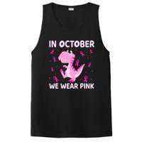 Breast Cancer Dinosaur In October We Wear Pink Boys PosiCharge Competitor Tank