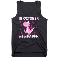 Breast Cancer Dinosaur In October We Wear Pink Boys Tank Top