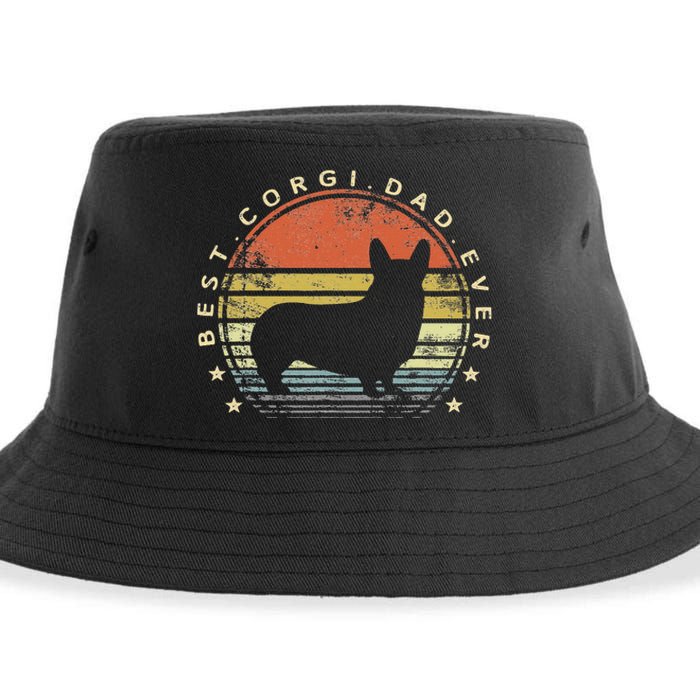 Best Corgi Dad Ever Daddy Gifts Dog Lover Owner Sustainable Bucket Hat