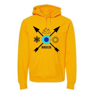 Breckenridge Colorado Directional Crewneck Gift Premium Hoodie