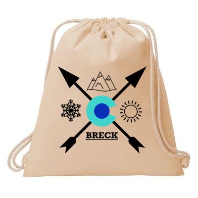 Breckenridge Colorado Directional Crewneck Gift Drawstring Bag
