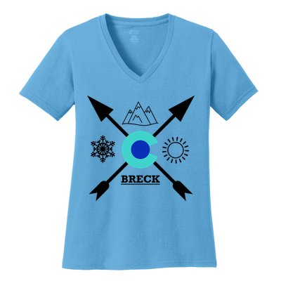 Breckenridge Colorado Directional Crewneck Gift Women's V-Neck T-Shirt