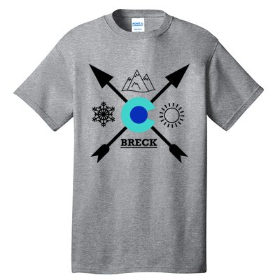 Breckenridge Colorado Directional Crewneck Gift Tall T-Shirt