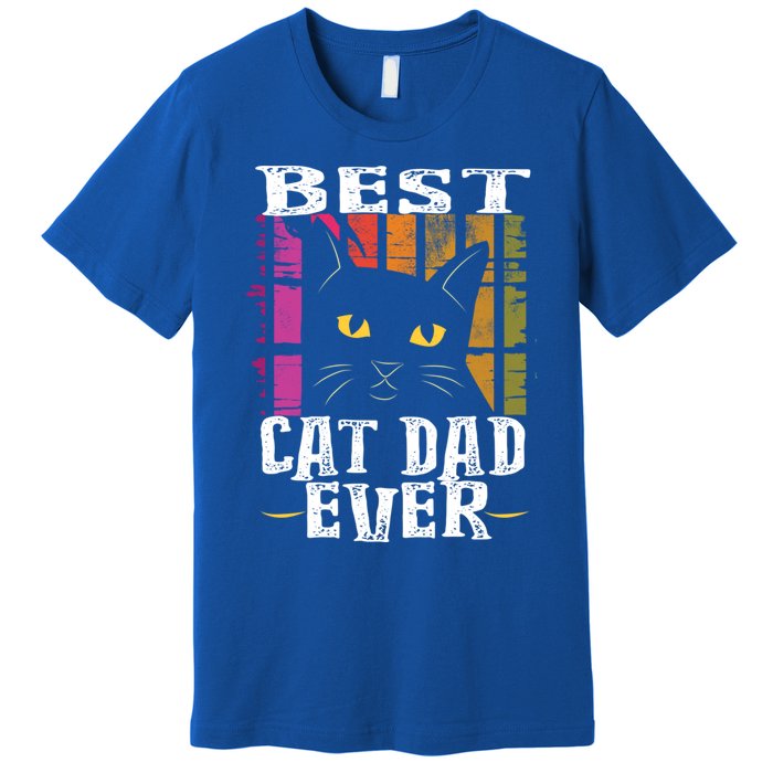 Best Cat Dad Ever Vintage Gift Premium T-Shirt