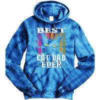 Best Cat Dad Ever Vintage Gift Tie Dye Hoodie