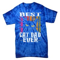 Best Cat Dad Ever Vintage Gift Tie-Dye T-Shirt