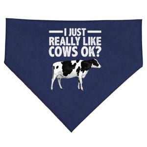 Best Cow Design Cattle Farming Dairy Cow Lover Funny USA-Made Doggie Bandana