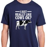 Best Cow Design Cattle Farming Dairy Cow Lover Funny Adult ChromaSoft Performance T-Shirt