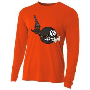 Billiard Cartoon Drawing Ball Pool Players Gift Meaningful Gift Cooling Performance Long Sleeve Crew