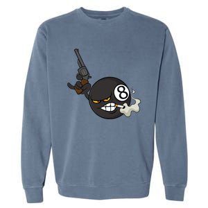 Billiard Cartoon Drawing Ball Pool Players Gift Meaningful Gift Garment-Dyed Sweatshirt